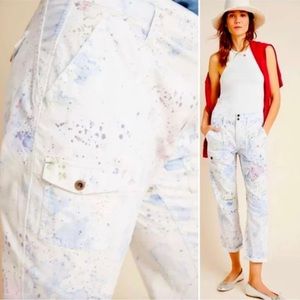 Anthropology Paint Splatter Cargo Pants